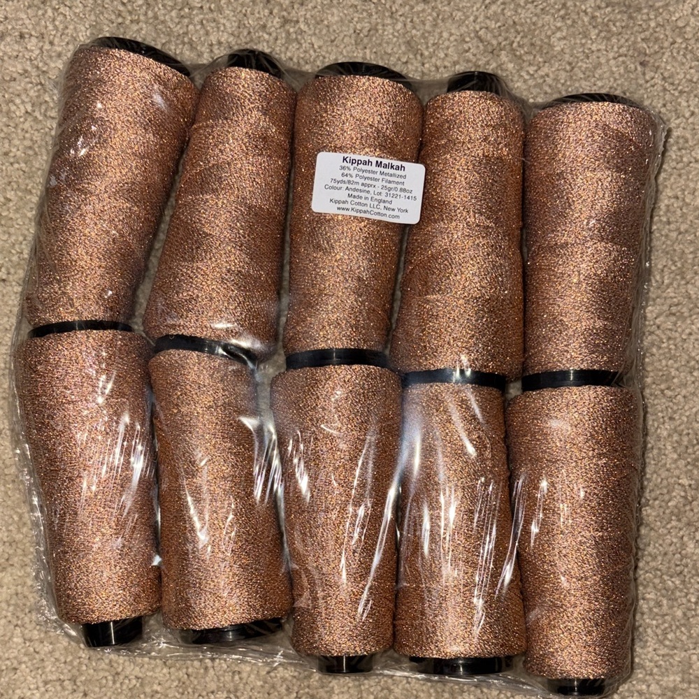 Copper Metallic Yarn Thred Spools